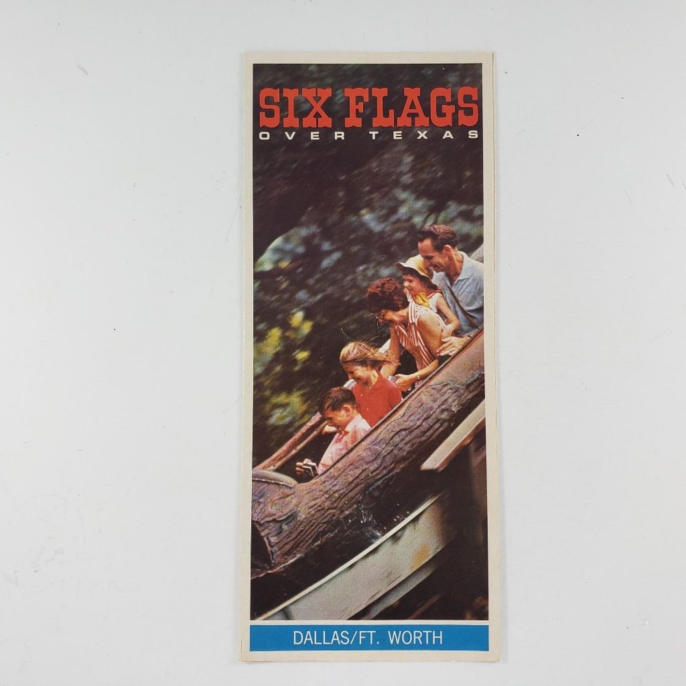 Vintage Six Flags Over Texas Brochure Pamphlet Dallas Fort Worth 1966